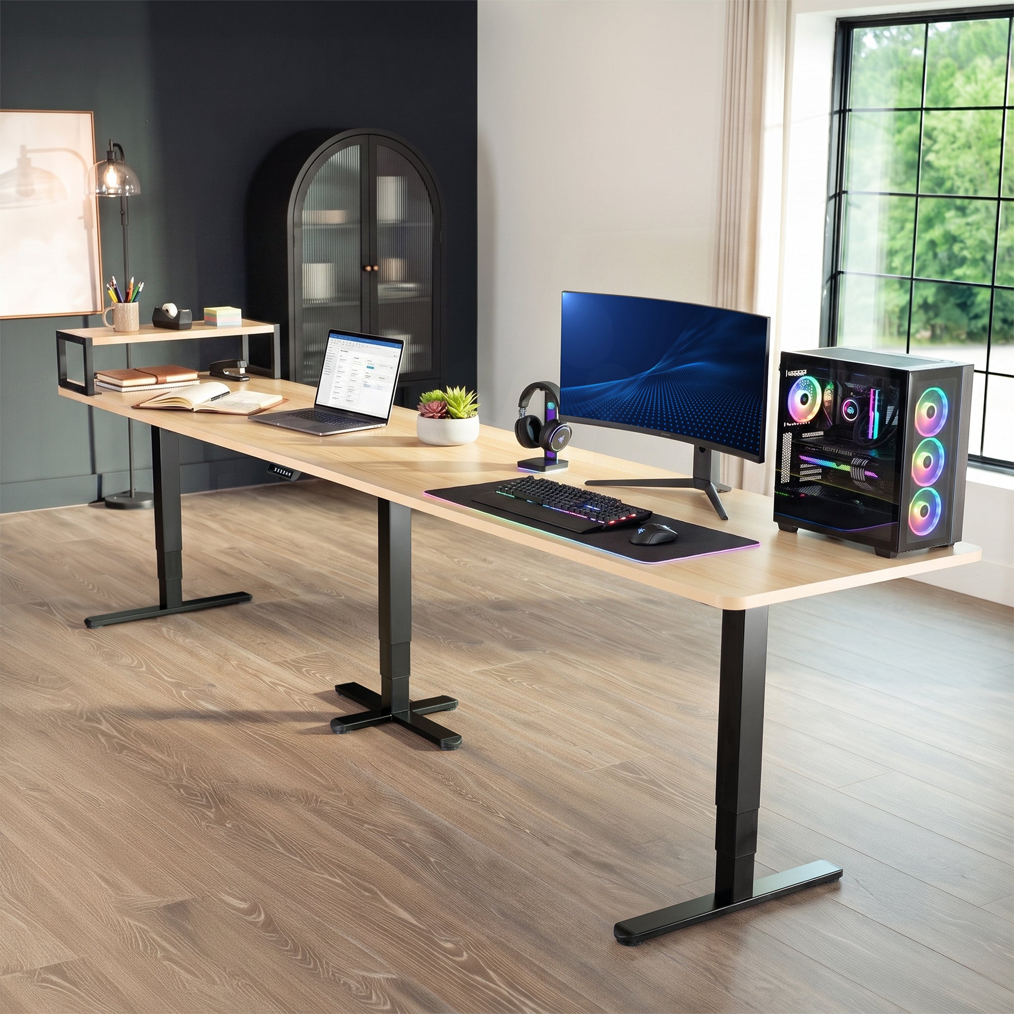 Electric 3-Leg Multi Motor Desk Frame with Memory Controller