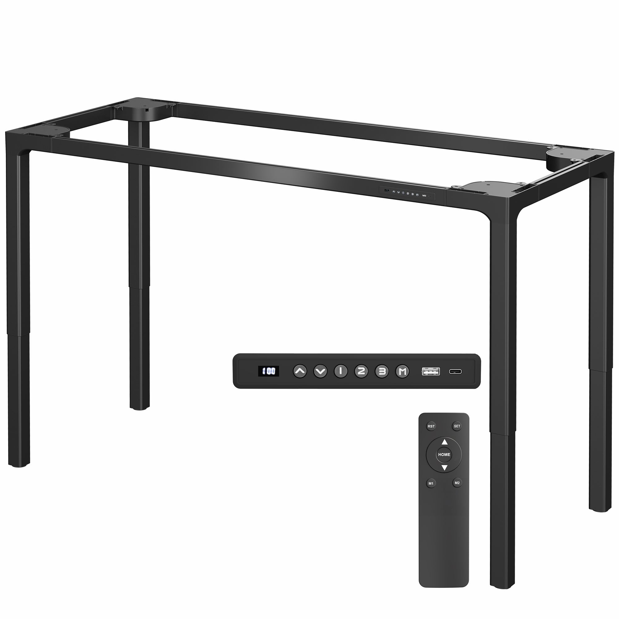 Premium Electric 4-Leg Quad Motor Desk Frame