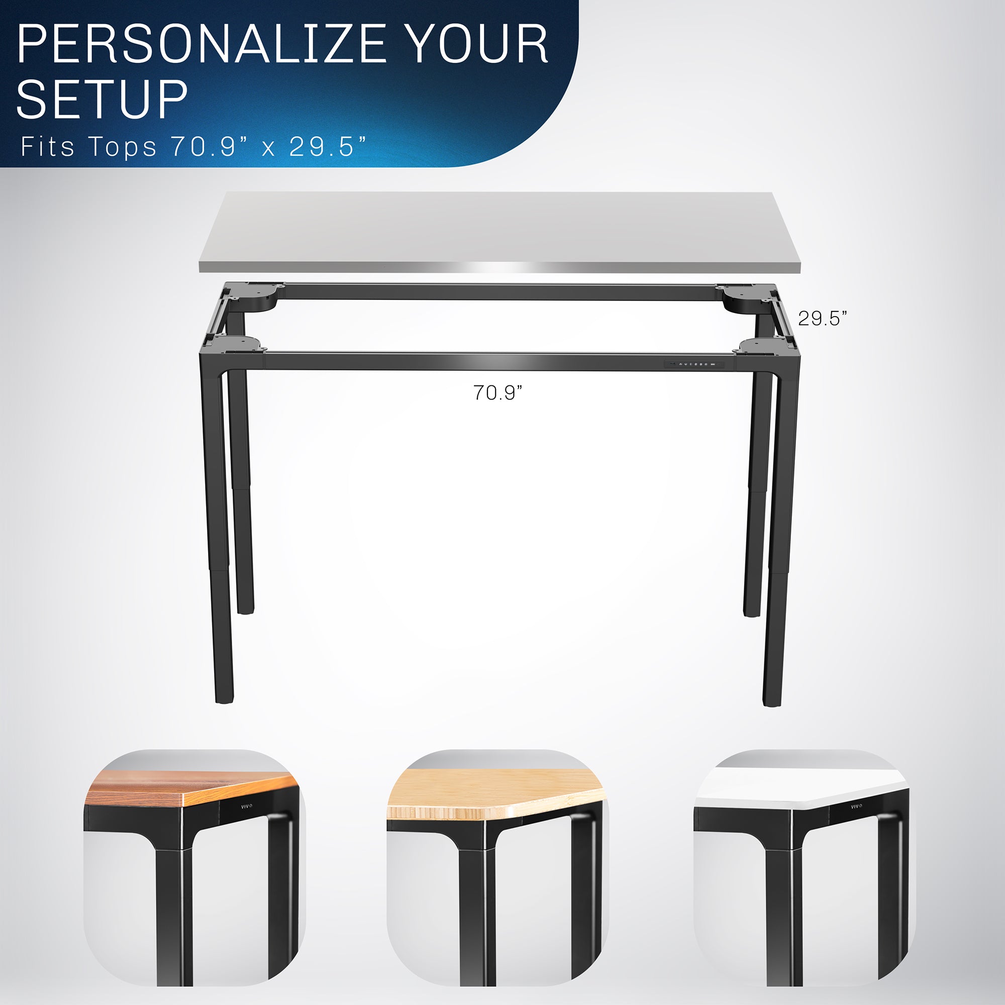 Premium Electric 4-Leg Quad Motor Desk Frame