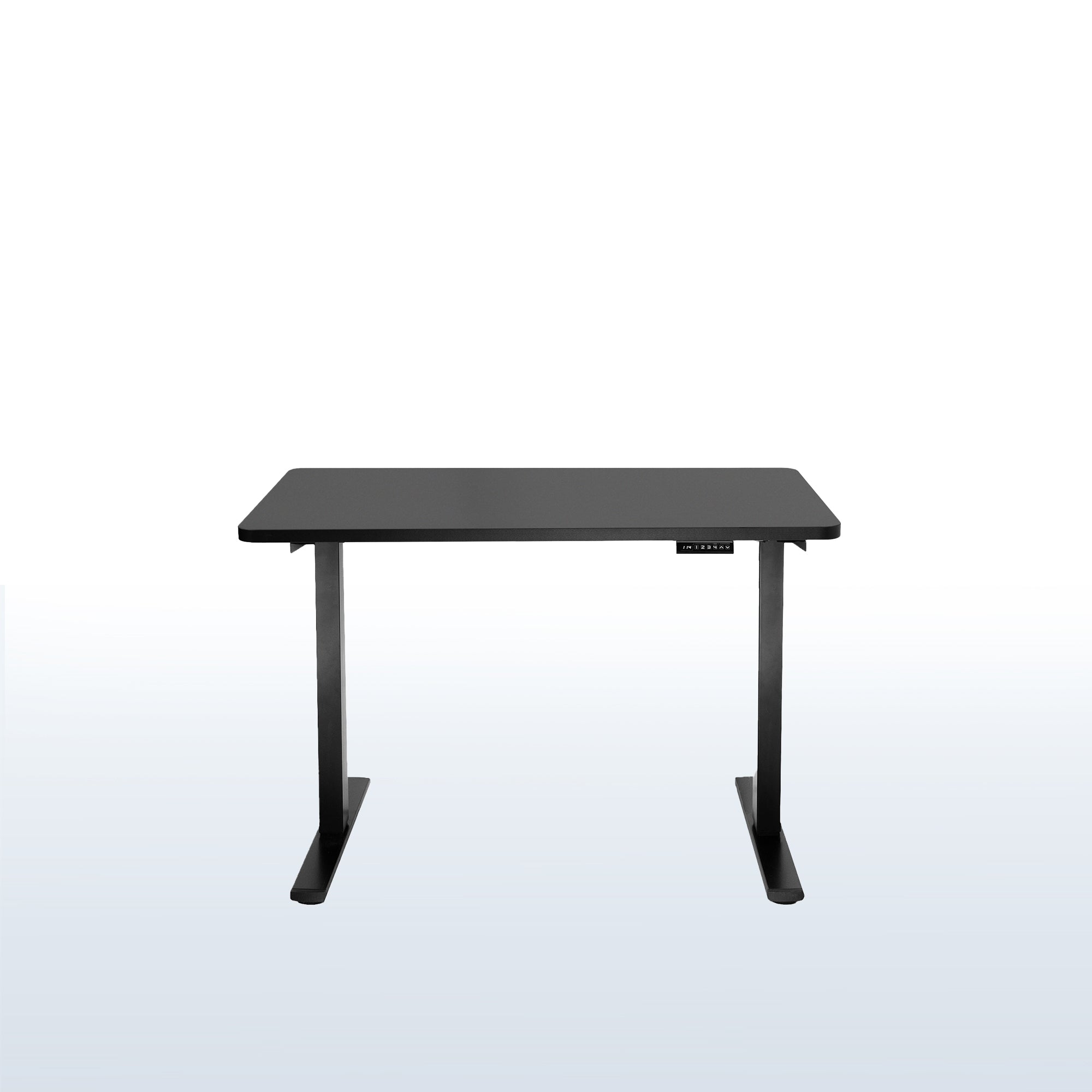 Sturdy ergonomic sit or stand active desk workstation with adjustable height using smart control panel.