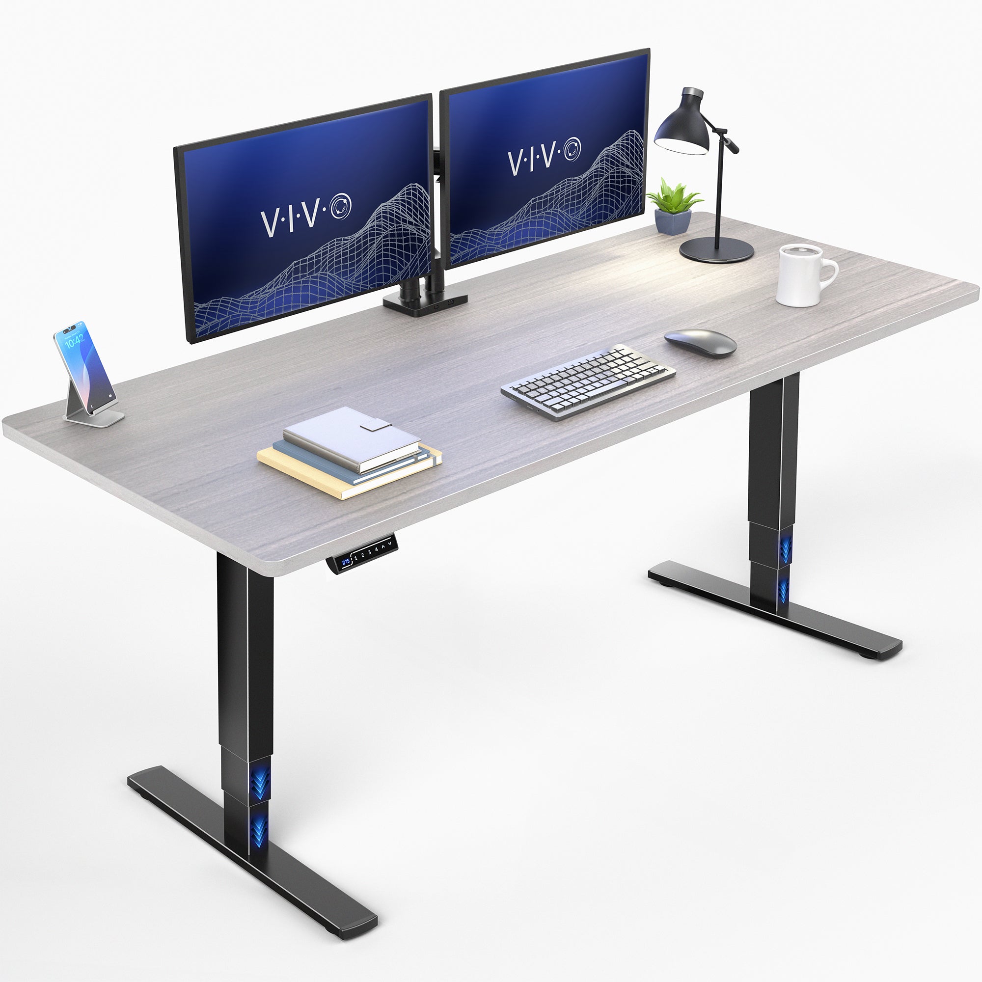 2E Series - 71" x 30" Electric Desk with Touch Screen Memory Controller