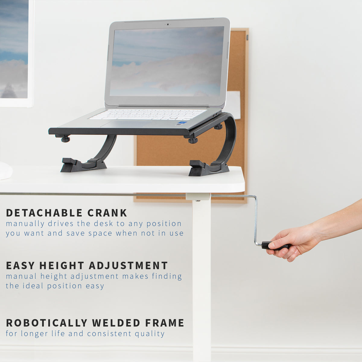55" x 24" Crank Height Adjustable Desk