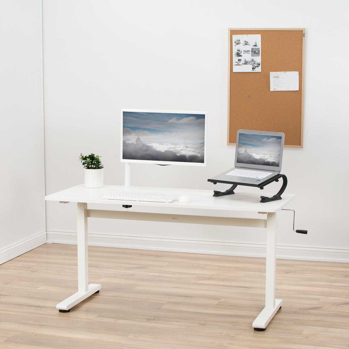 55" x 24" Crank Height Adjustable Desk