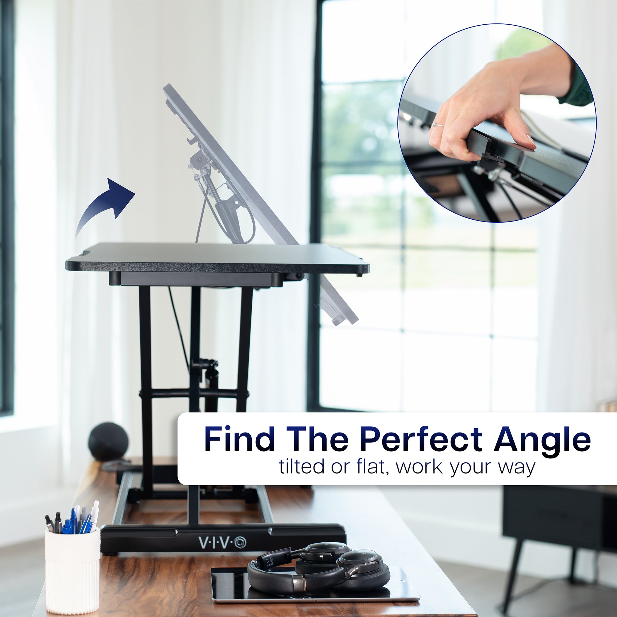 36" Single Top Tilting Desk Riser