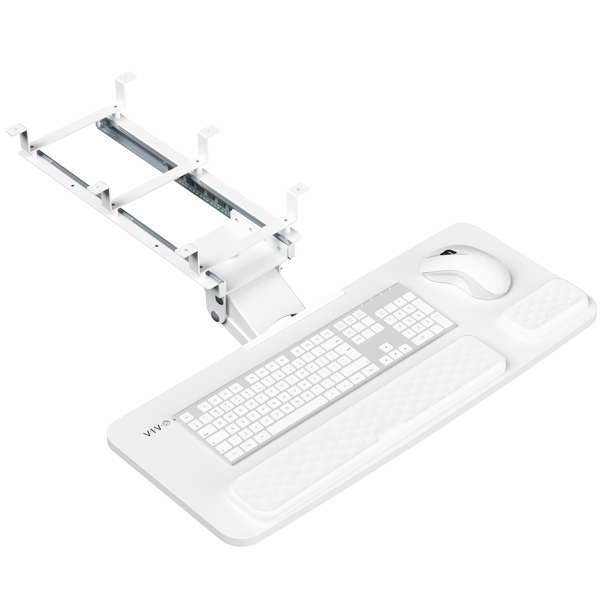 Premium Under Desk White Keyboard Tray