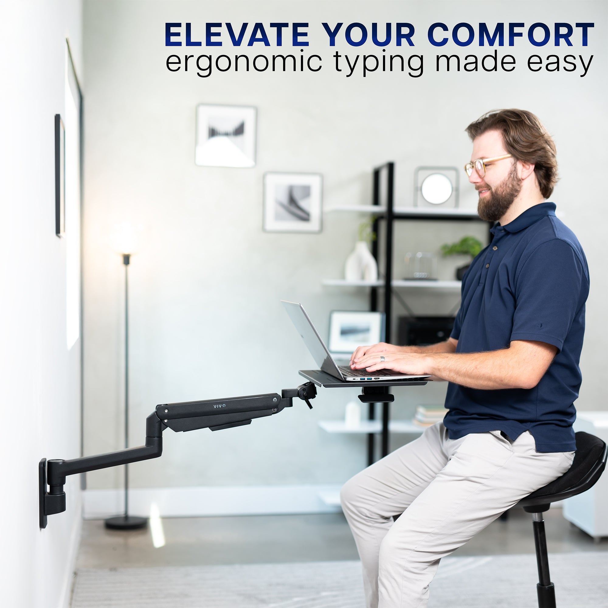 Pneumatic Wall Mounted Laptop Tray