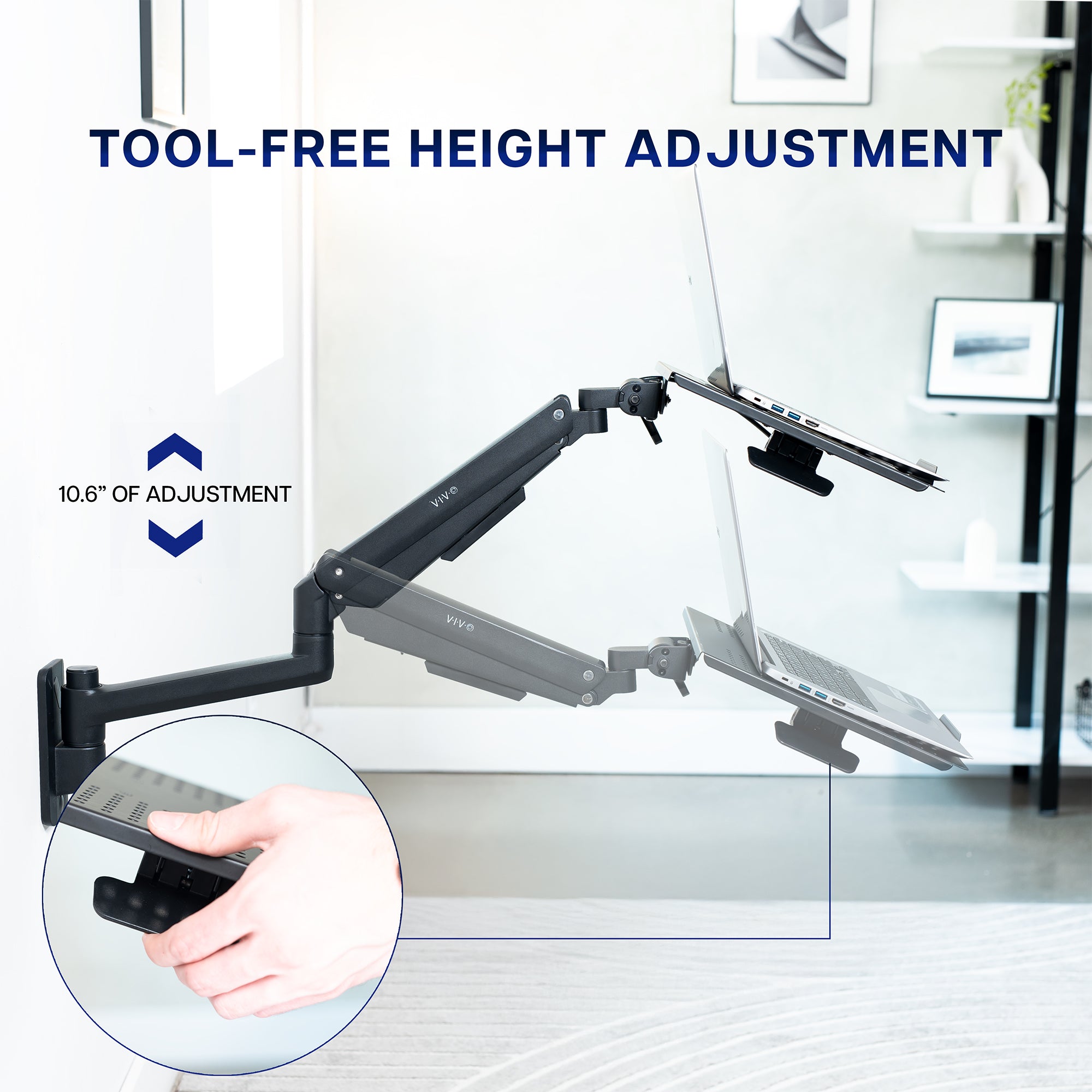 Pneumatic Wall Mounted Laptop Tray