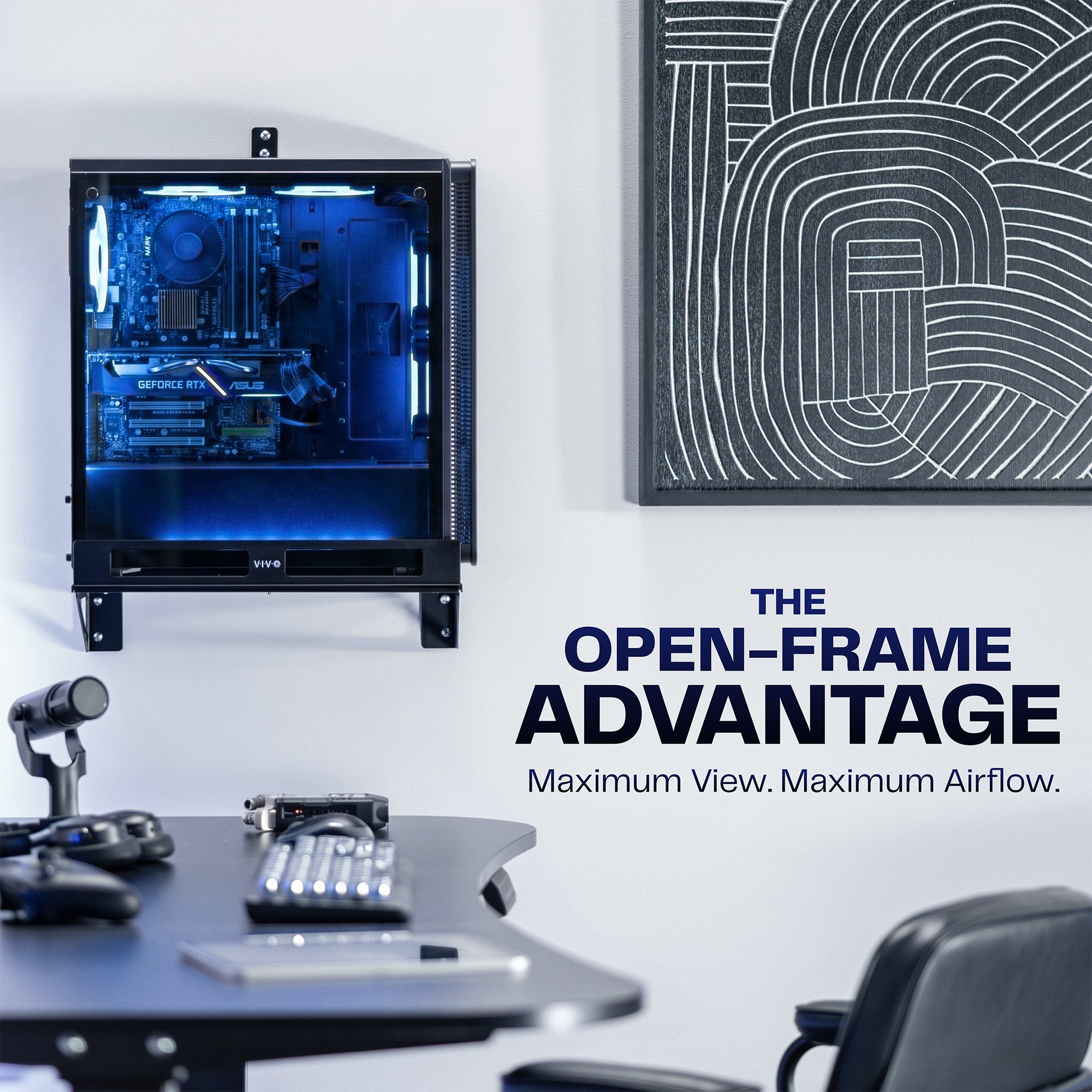 Adjustable Gaming PC Wall Mount