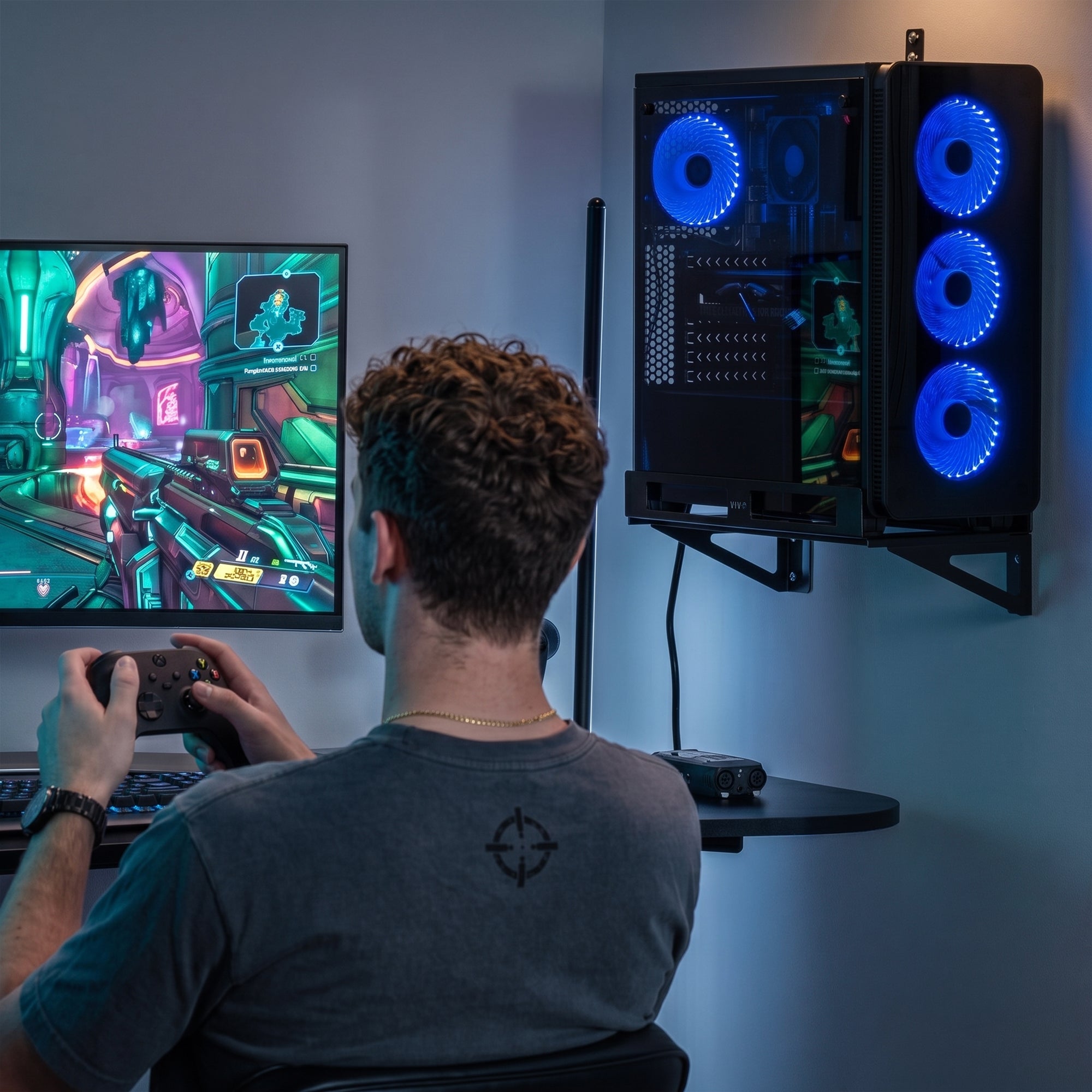Adjustable Gaming PC Wall Mount