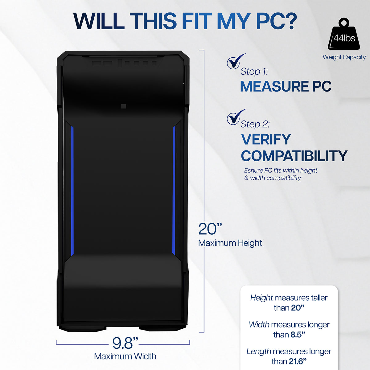 PC compatibility with detailed steps for measuring.