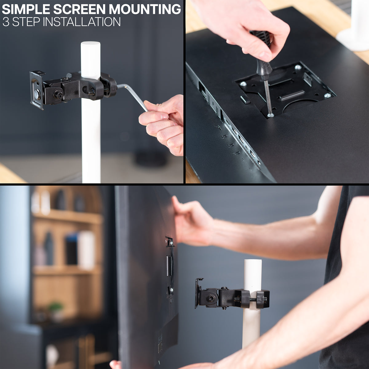 3 step installation process shown in images ensuring an easy install process.