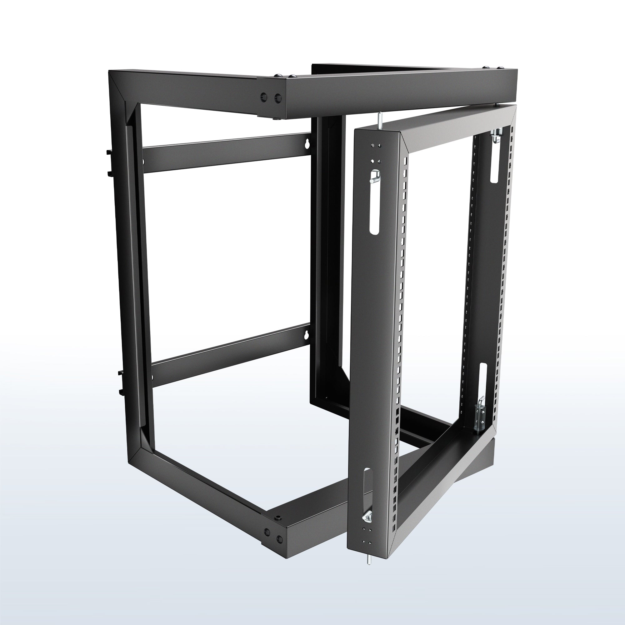 VIVO 12U Open Frame Wall Mounted Server Rack with Swing Gate, Fits 19" Devices