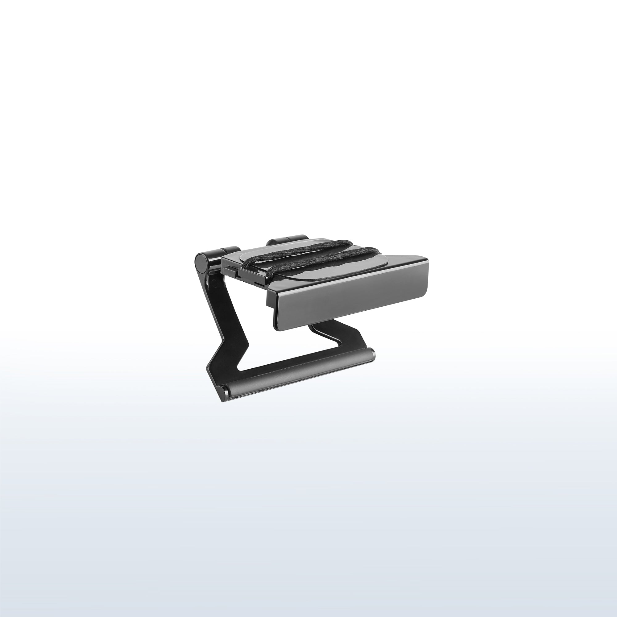 Sturdy TV mount clip for convenient storage of media box streaming devices.