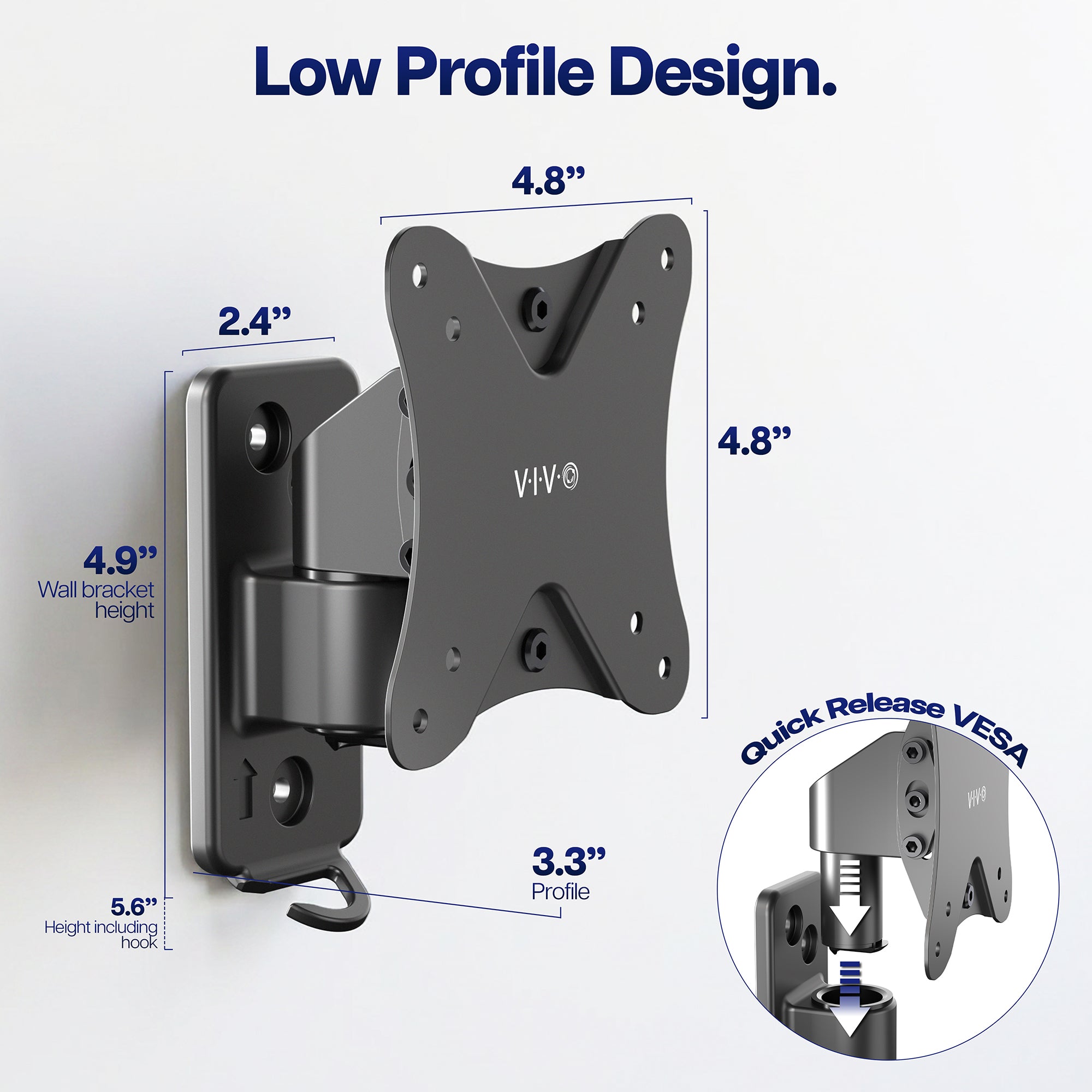 Compact Modular TV Wall Mount - 13" to 32" Screens