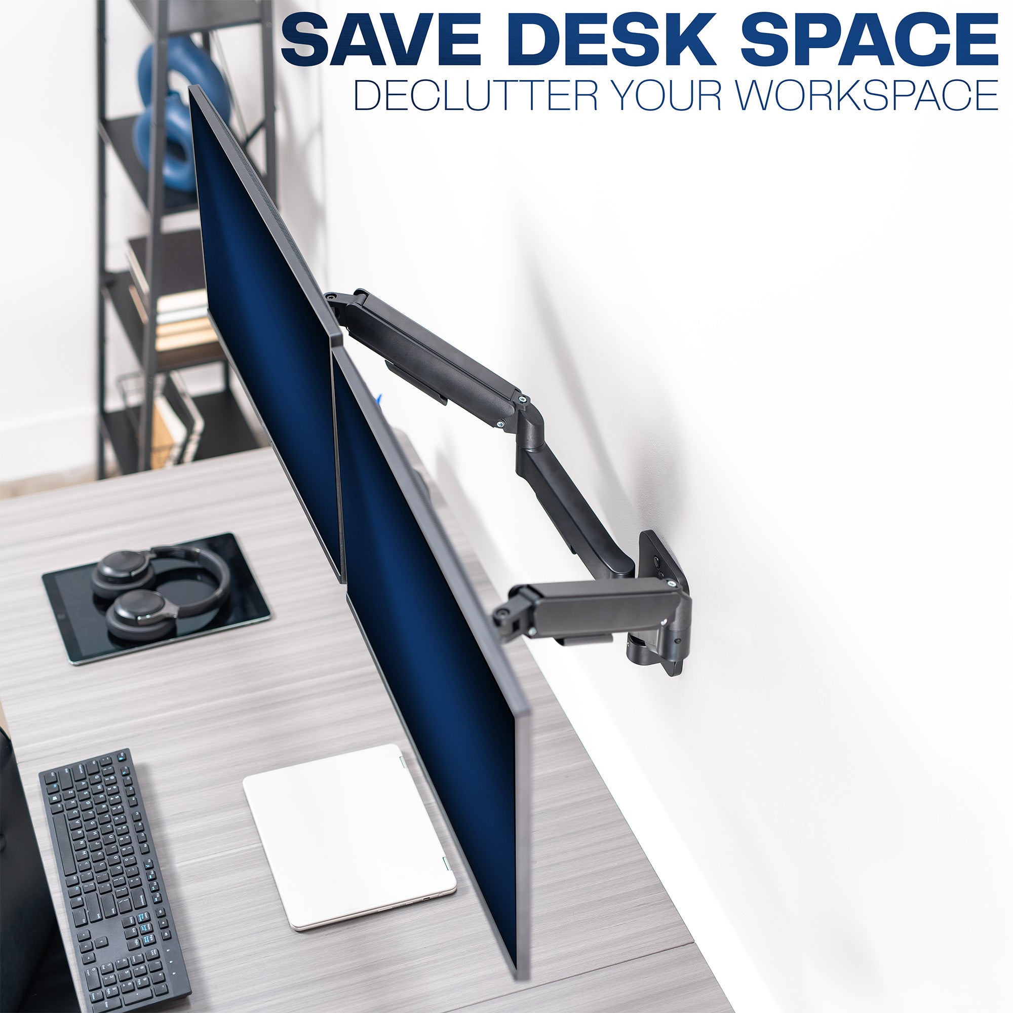 Dual mechanical wall mount.