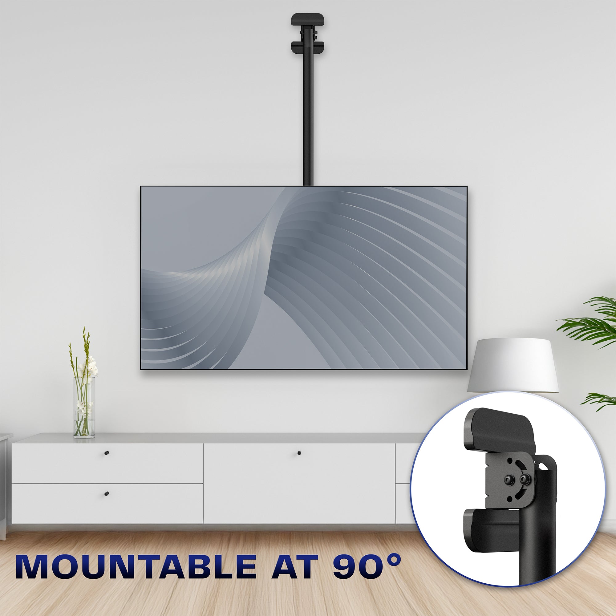 Large 50” to 100” TV Ceiling Mount with Extension Pole
