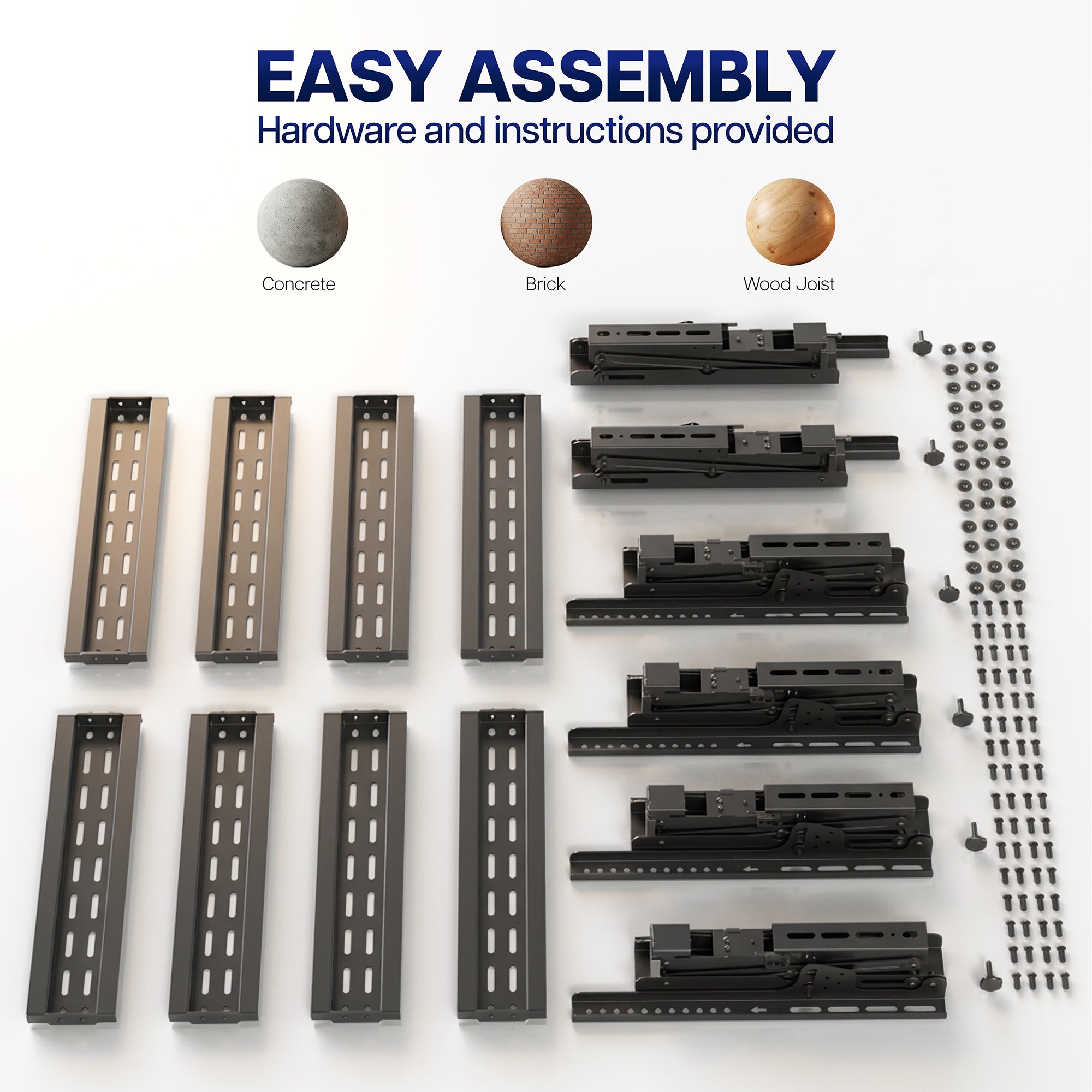 Easy assembly with hardware and instructions provided