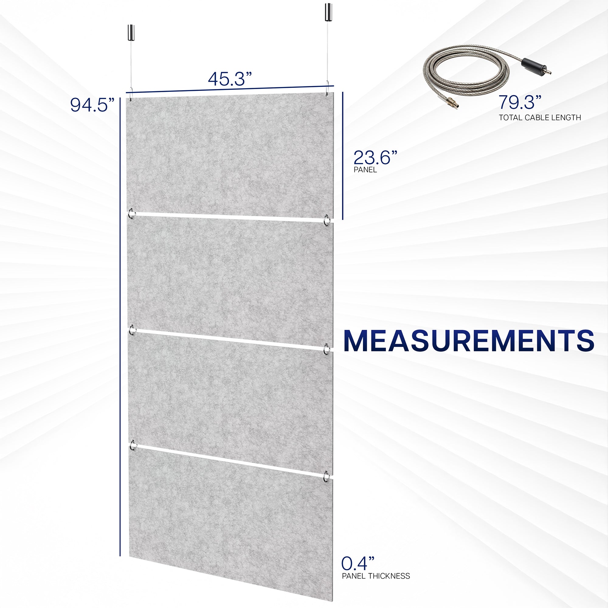 Modular Hanging Acoustic Panels (x4)