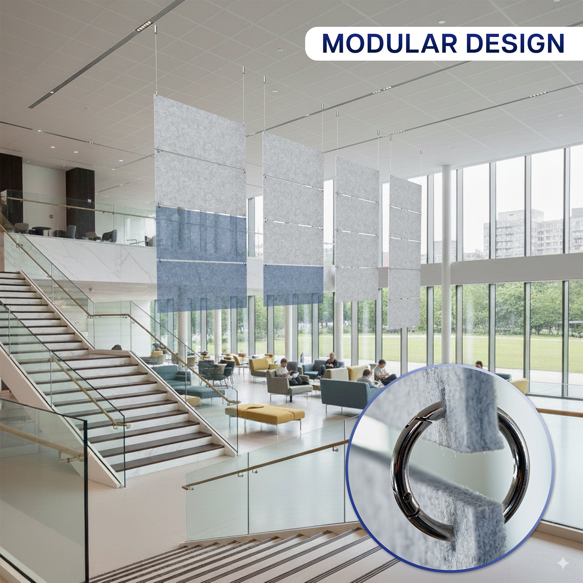 Modular Hanging Acoustic Panels (x4)