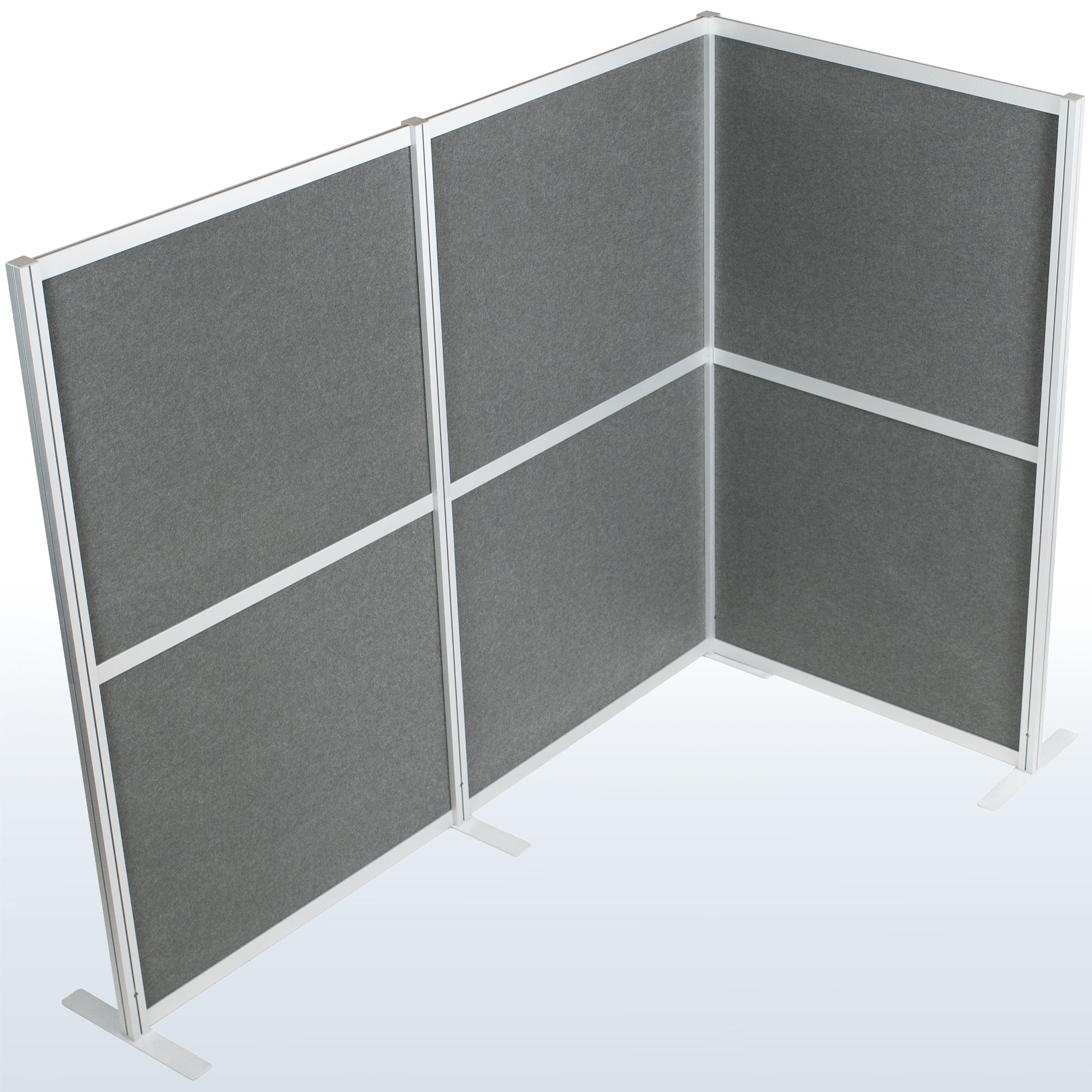 Freestanding privacy panels create instant privacy and simple room division.