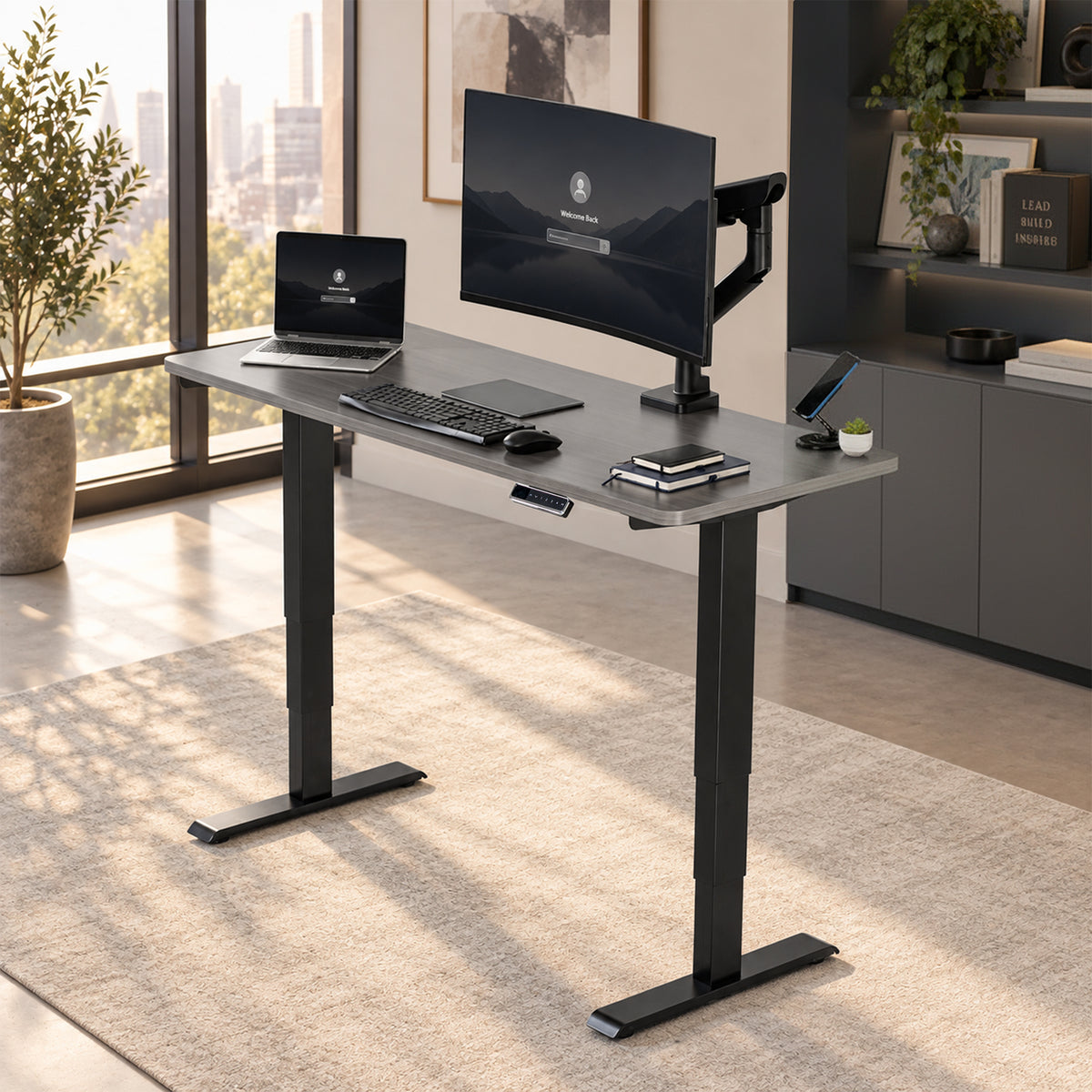 VIVO PRO 60" x 24" Dual Motor Electric Desk
