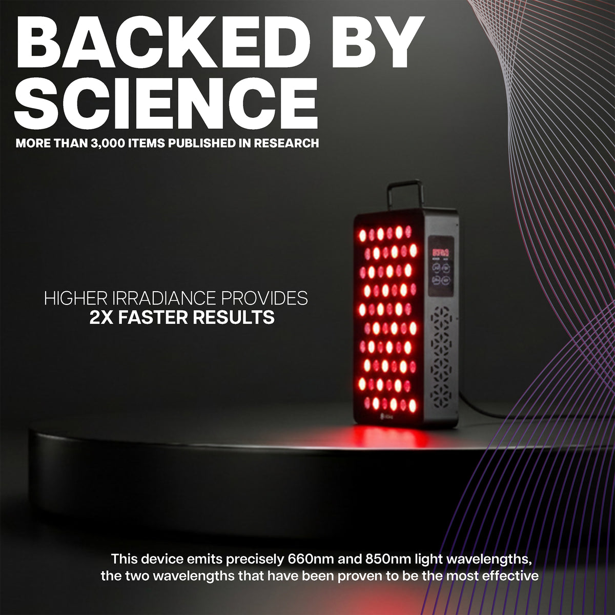 Pneumatic Arm Small Red Light Therapy Desk Stand