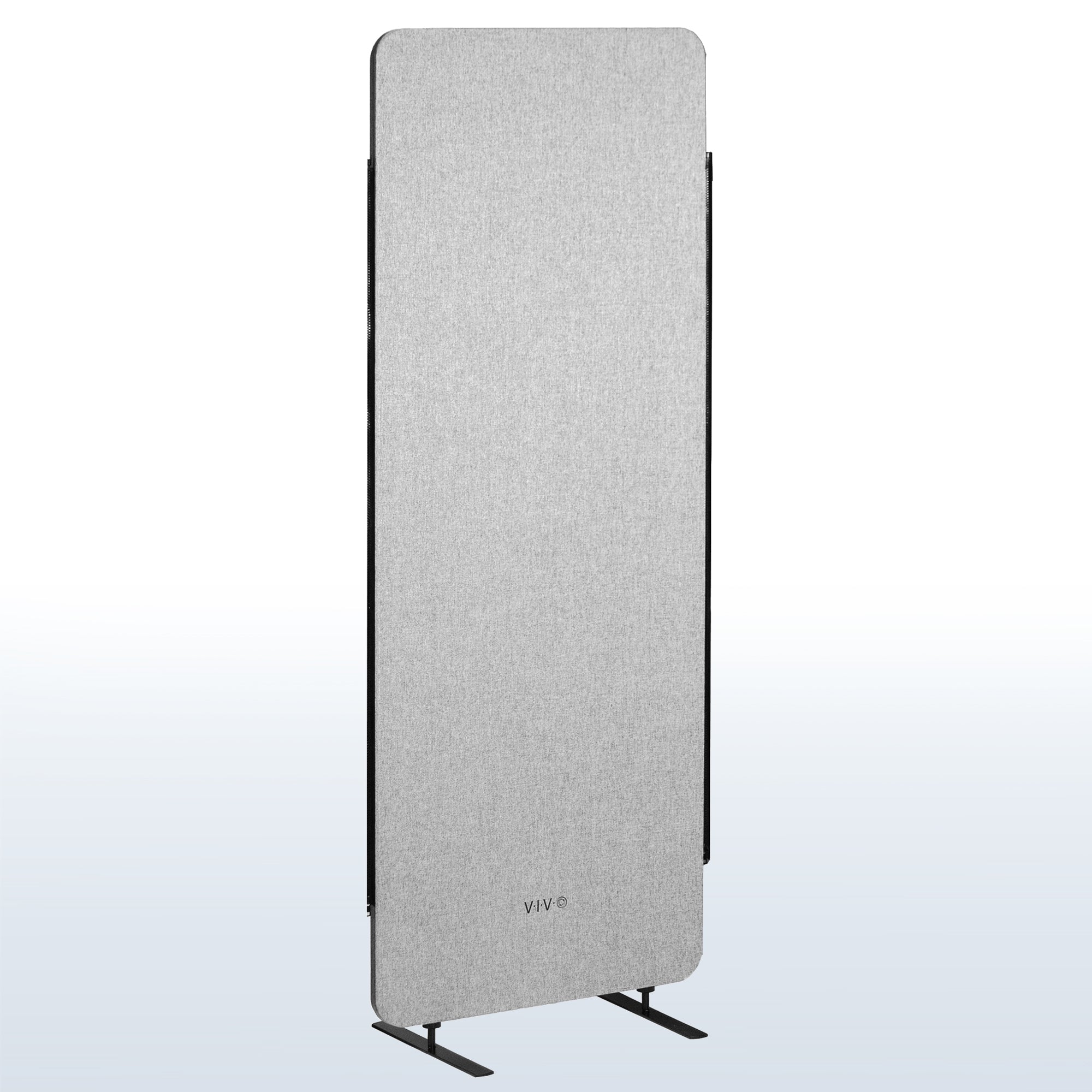 Single Panel Gray Freestanding Room Divider provides a convenient partition and workspace privacy.