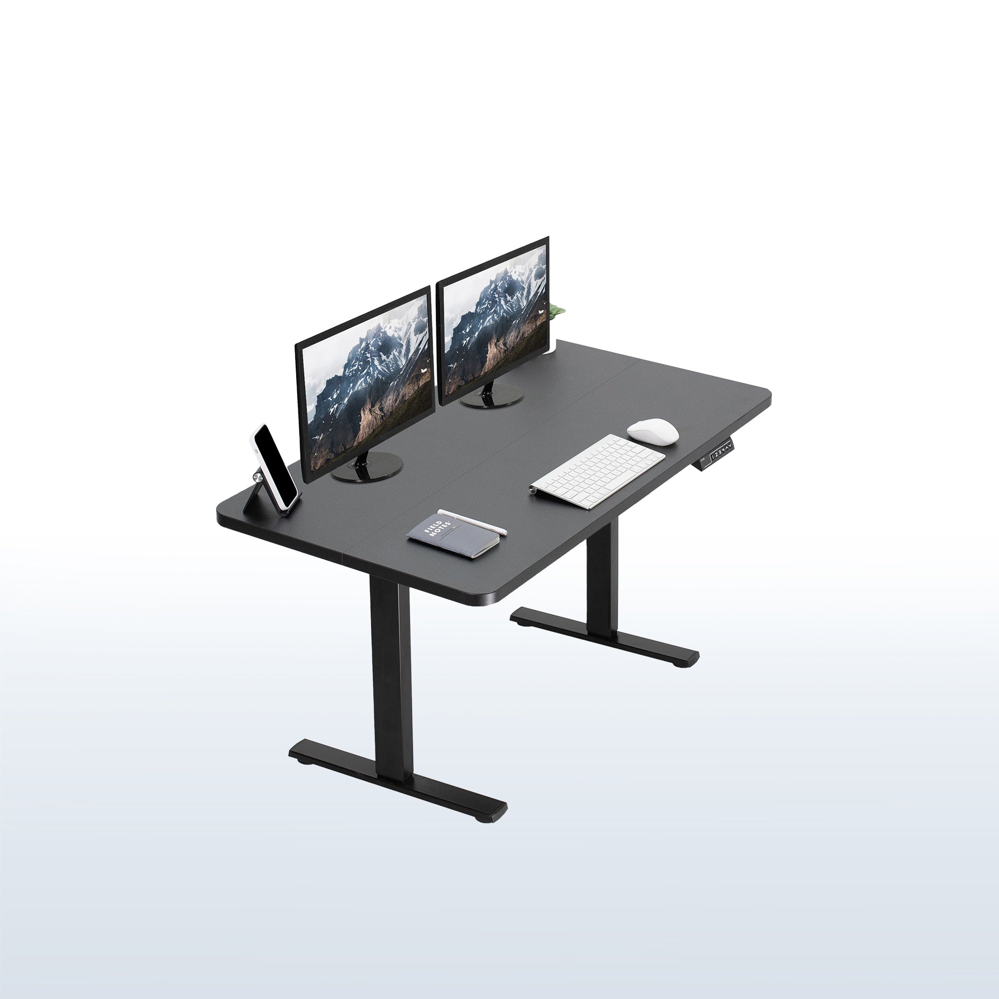 Single Motor Electric Desk with Push Button Memory Controller