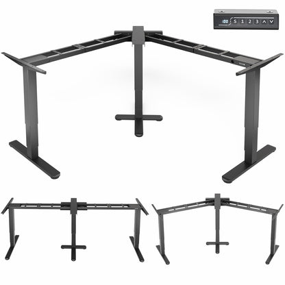 Electric 3-Leg Multi Motor Desk Frame with Memory Controller