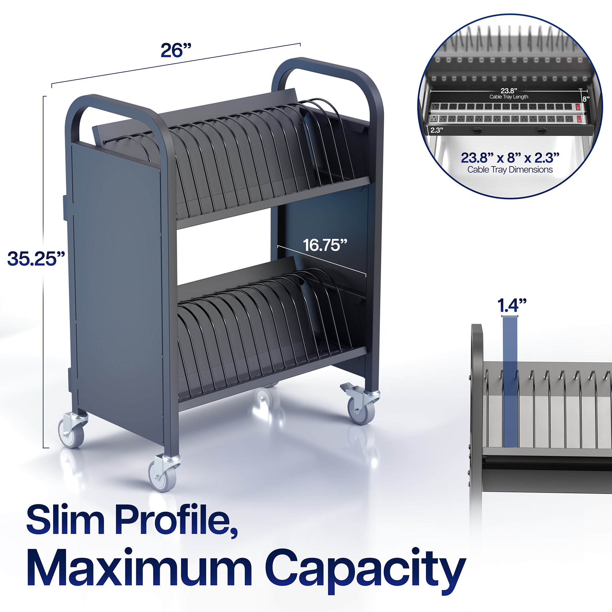 32-Bay Laptop and Table Open Charging Station