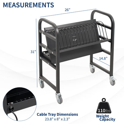 Laptop charging cart for schools and offices.