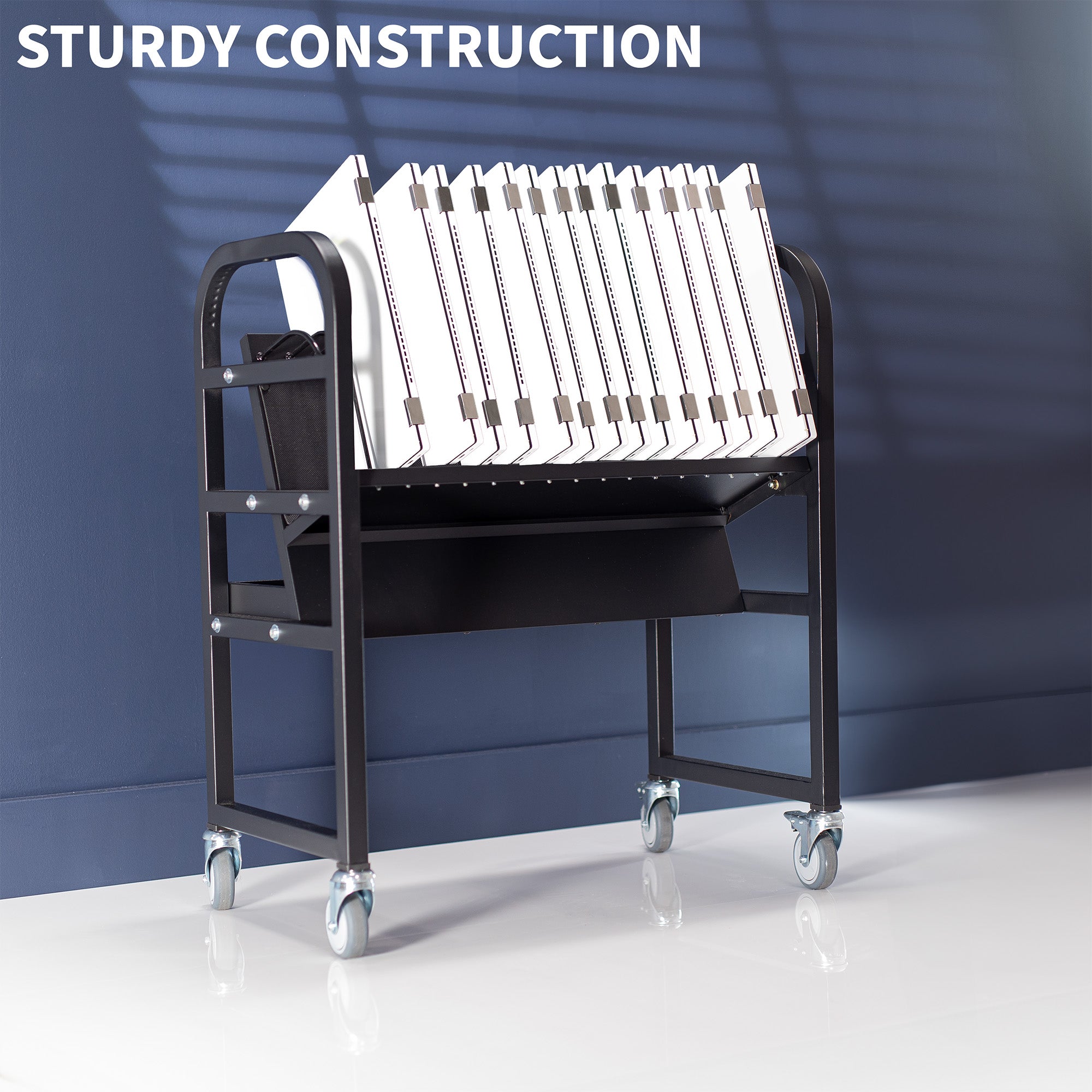 Laptop charging cart for schools and offices.