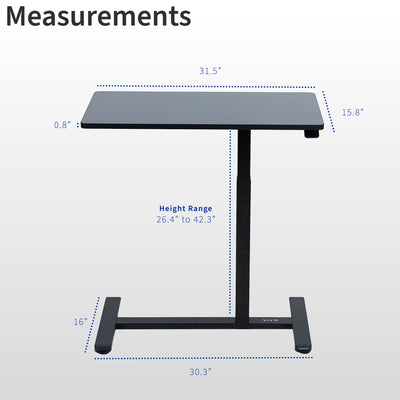 Sturdy steel mobile laptop cart with pneumatic height adjustment.