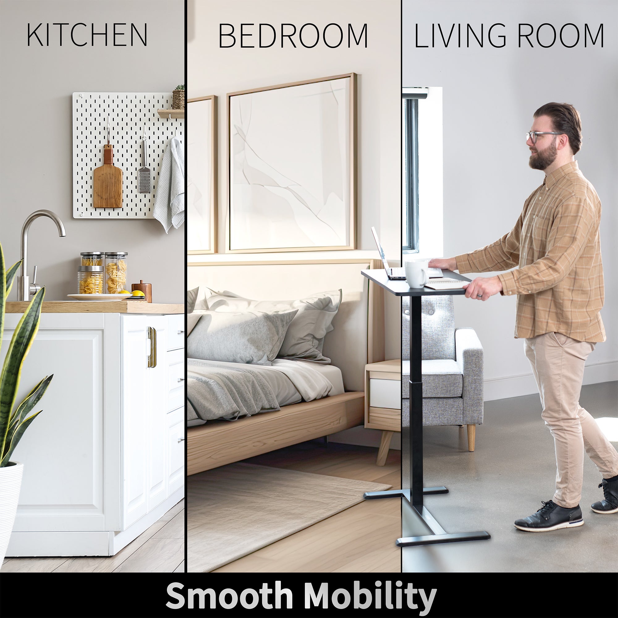 Smooth mobility, roll into various settings