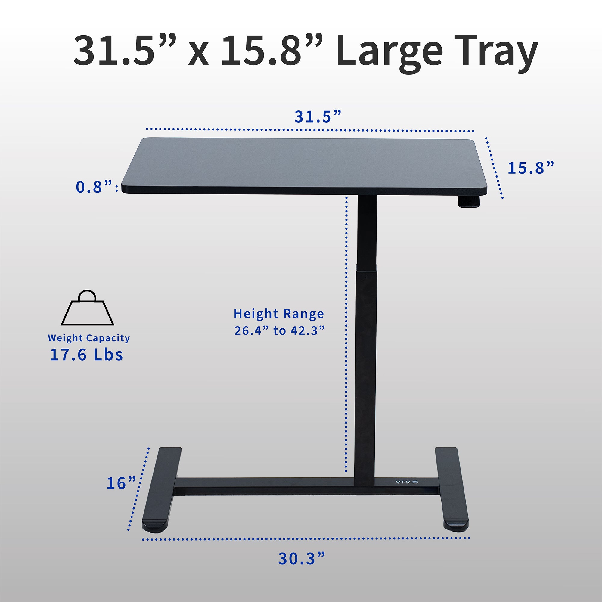 Mobile Laptop Cart in home office setting