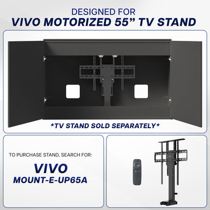 White TV Lift Cabinet for 32" to 55" TVs designed for MOUNT-E-UP65A