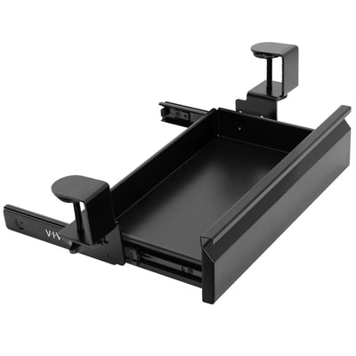 16 inch Clamp-On Sliding Pull-out Drawer without Shell for Office Desk, Storage Organizer for Sit Stand Workstation