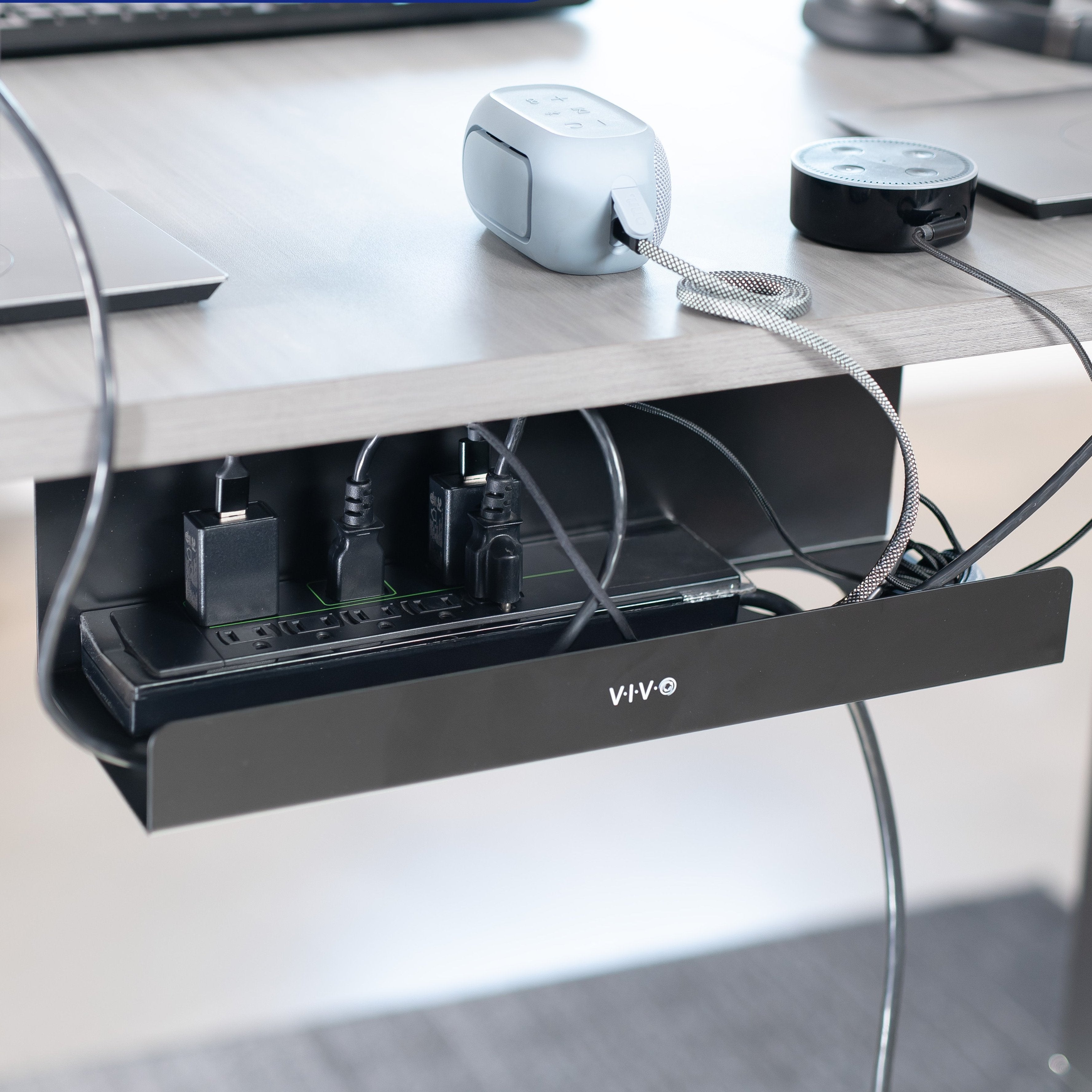 Extra Deep Under Desk Cable Management Tray