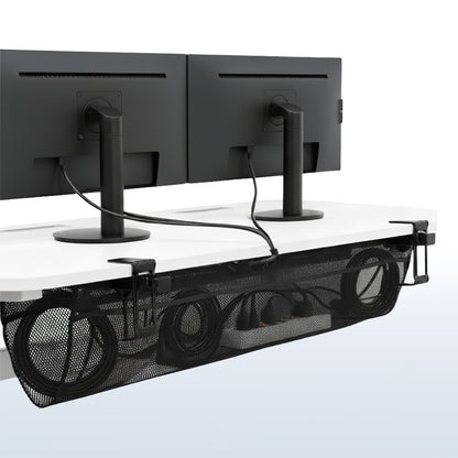 44 Inch Clamp-on Under Desk Cable Net, Workstation Wire Organizer, Cable Management for Home and Office 44 Inch Clamp-on Under Desk Cable Net, Workstation Wire Organizer, Cable Management for Home and Office