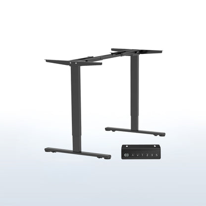 Electric Dual Motor Desk Frame with Locking Casters