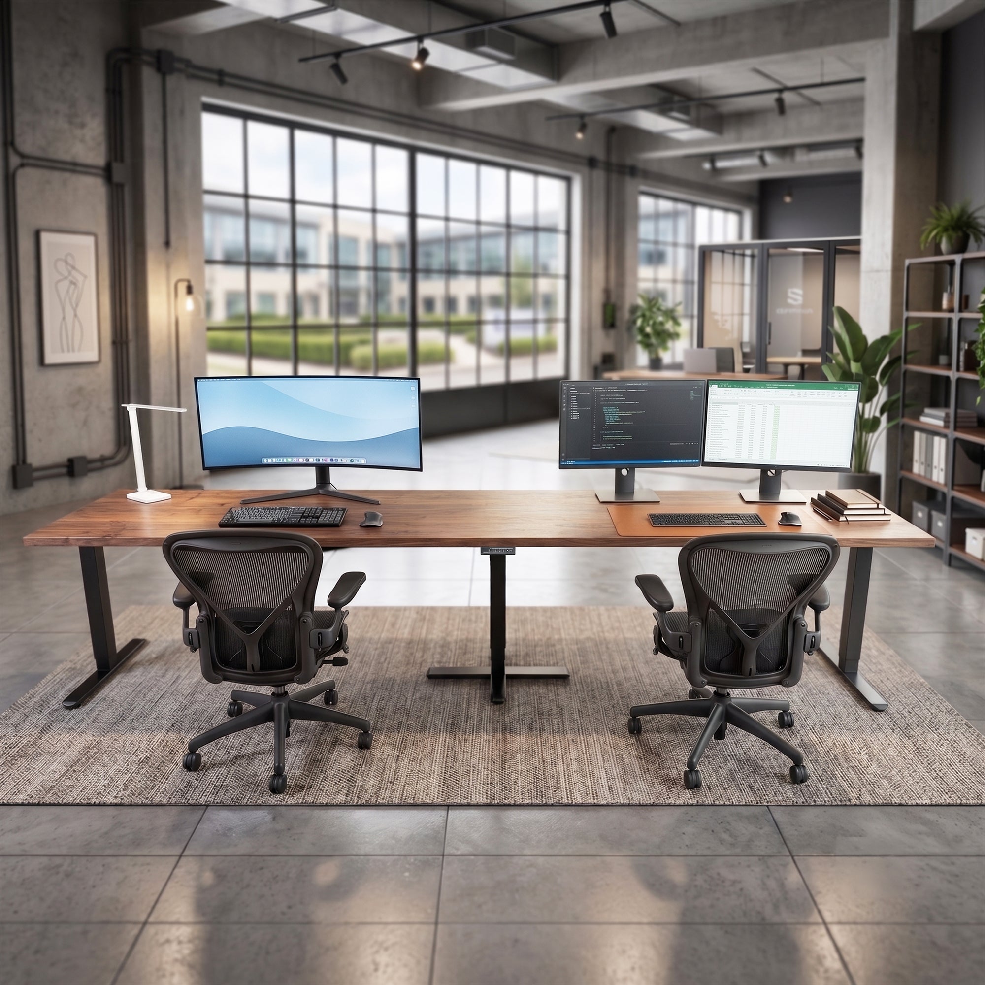 Electric 3-Leg Multi Motor Desk Frame with Memory Controller