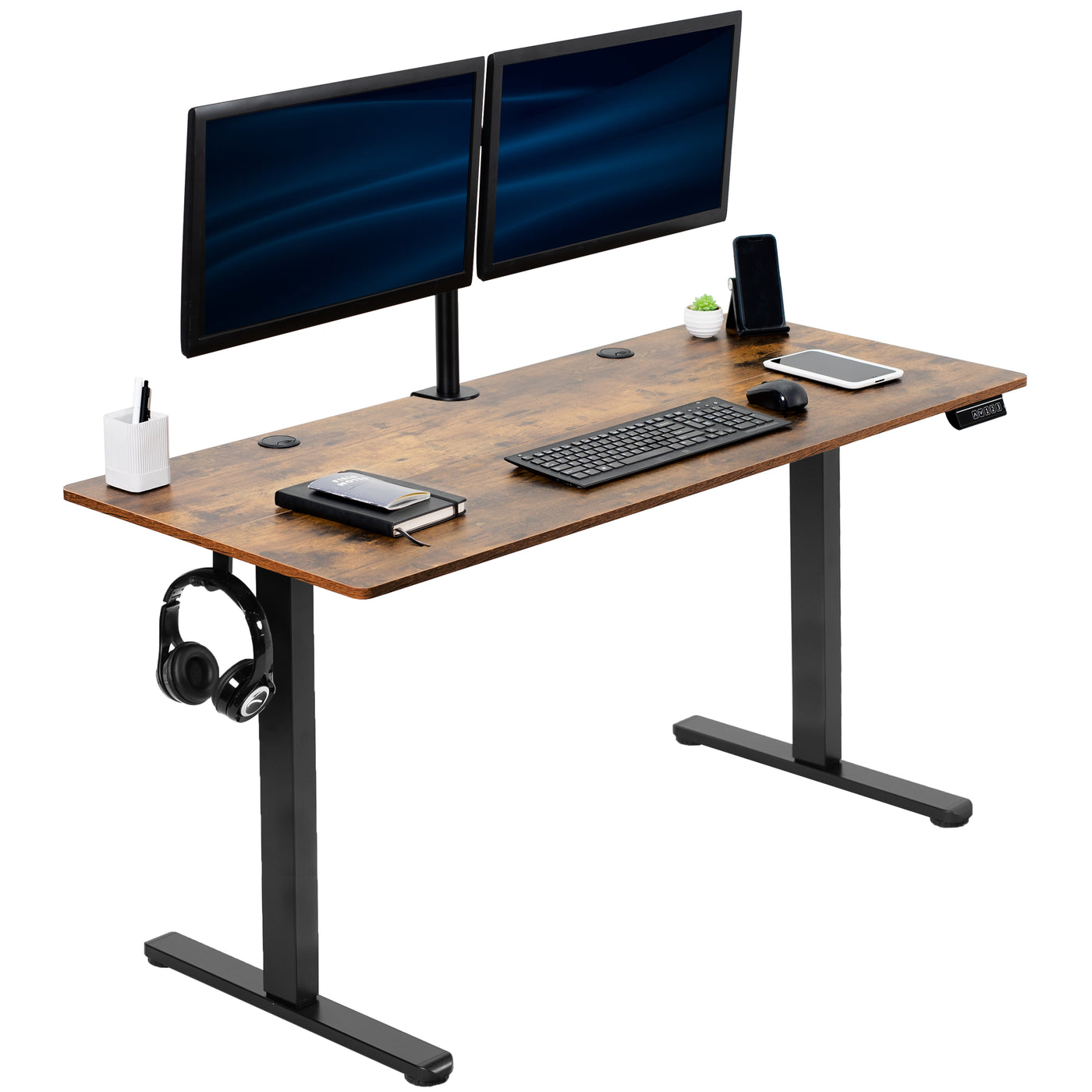 55" x 24" Electric Sit Stand Desk, Height Adjustable Workstation