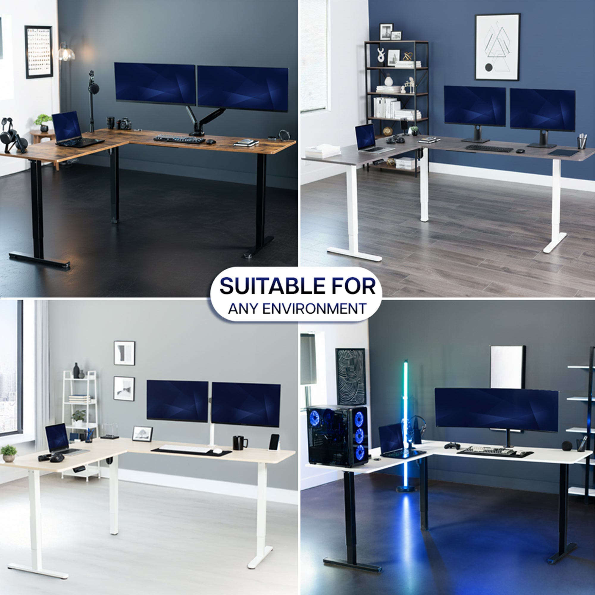 E3 Series - Corner Electric Single Motor Desk Frame