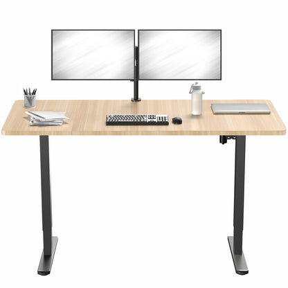 60 x 30 inch electric desk featuring easy height adjustment with the simple 2-button controller