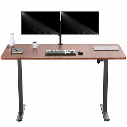 60 x 30 inch electric desk featuring easy height adjustment with the simple 2-button controller