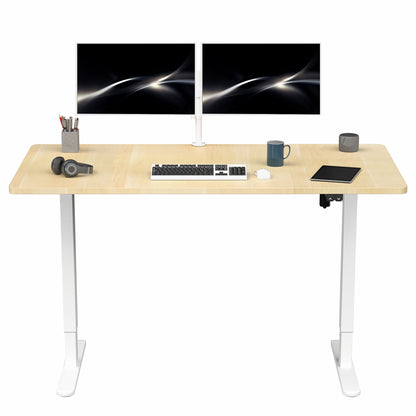 60 x 30 inch electric desk featuring easy height adjustment with the simple 2-button controller