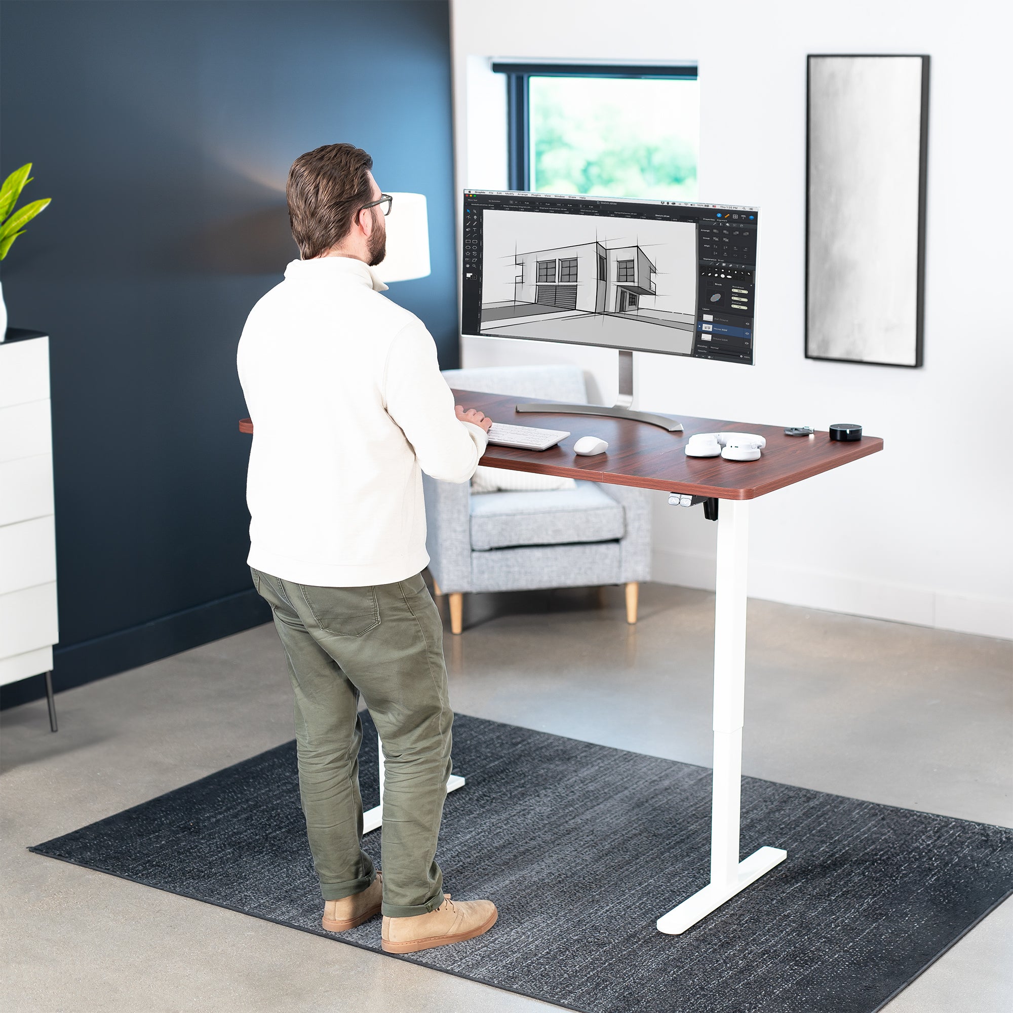 60" x 30" Height Adjustable Electric Desk