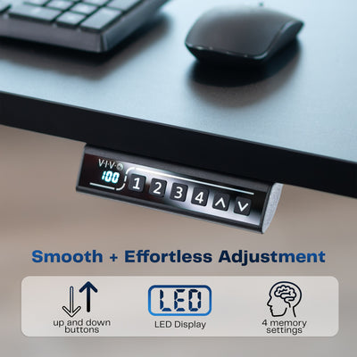 LED control panel with smooth and effortless adjustments. 