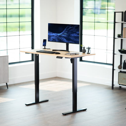 1B Solid Top Series - Single Motor Electric Desk with Push Button Memory Controller