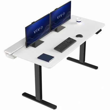 Height Adjustable Desk with Built-In Concealed Cable Trays, Complete Active Standing Workstation
